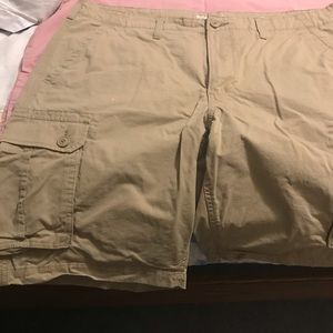 Tan cargo shorts